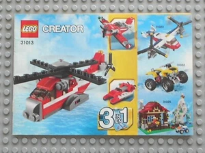 Notice Building instruction booklet LEGO Creator Set 31013 Red Thunder  - Imagen 1 de 1
