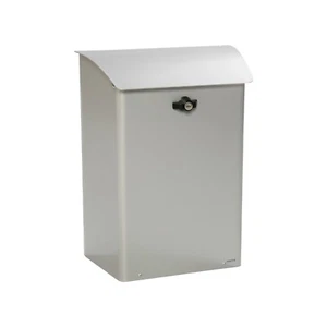 Cassetta delle lettere Mefa Rondo 58 in alluminio bianco RAL 9006 - Foto 1 di 3