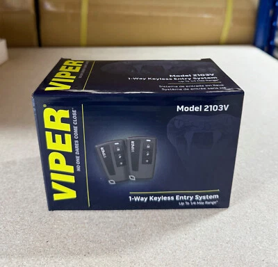 CAR ALARM CENTRAL LOCKING REMOTE SECURITY SYSTEM SHOCK SENSOR 2 FOBS VIPER 2103V - Image 1 of 4