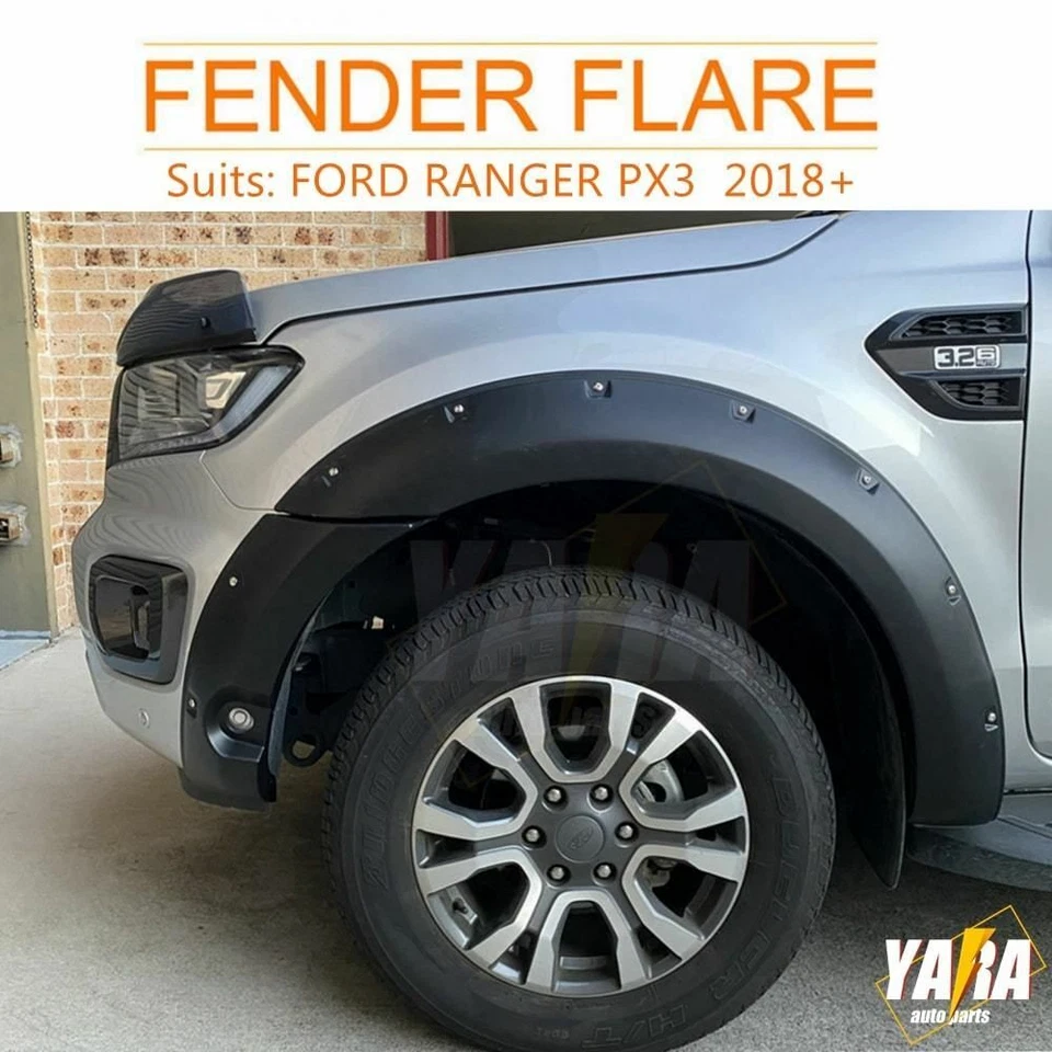 For Ford Ranger PX3 Wildtrak 2018-2021 Fender Flares Wheel Arch matt black 6pcs - Image 1 of 4
