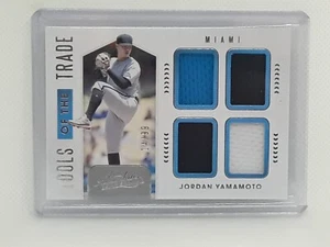 Jordan Yamamoto 2021 Absolute Baseball - QUAD PATCH (/99) - Miami Marlins - Picture 1 of 2