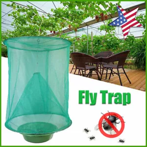 The Ranch Fly Trap Reusable Outdoor Fly Trap Killer Bug Cage Net Catcher Catch - Picture 1 of 15