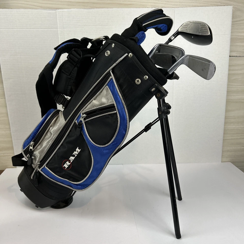 Ram Junior Golf Club Set And Bag 6 Clubs 200cc 7 9 Putter 5 RH - Image 1 of 4