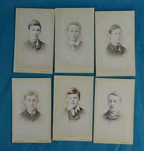 6x Victorian CDV Photo Shoreham Photographer Carte De Visite W. Page - Picture 1 of 2
