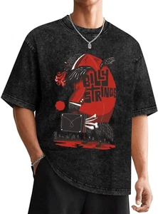 Men Vintage Washed Cotton Round Neck Short Sleeves Oversized Tee T-Shirt S-4XL - Picture 1 of 7