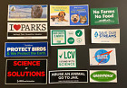 12 Progressive Liberal Decals Stickers Labels Animal Rights Science Parks Lot #1