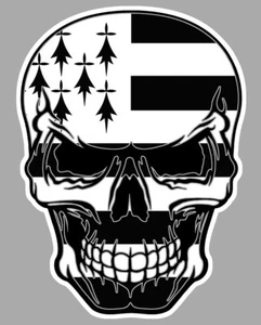 TOTENKOPF BRETAGNE BREIZH AUFKLEBER STICKER SKULL SA166 - Bild 1 von 1