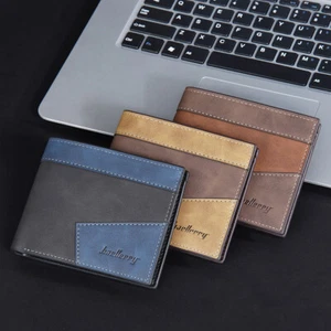 RFID Blocking Wallet Man's Foldable Leather Handbag ID Card Wallet Pocket Purse - Picture 1 of 20