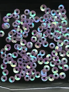 Sequins 3mm Lavender Lilac Light Purple AB Rainbow Coolie Hat Cup Choose Pack - Picture 1 of 2