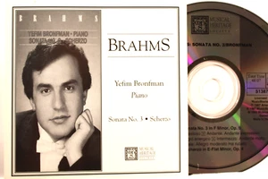 YEFIM BRONFMAN, PIANO : BRAHMS SONATA No. 3, Op. 5, SHERZO, Op. 4 - VG Cond - Bild 1 von 4