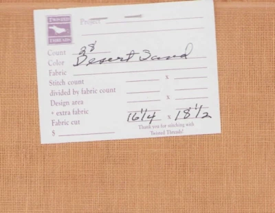 28 ct Cross Stitch Fabric Desert Sand 16.25x18.5" Cashel Linen Twisted THreads - Image 1 of 2