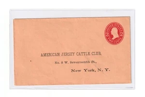 US Envelope #U413c No. 4 1/2 "To American Jersey Cattle Club" New York 1910 - Picture 1 of 2