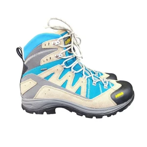 Asolo Neutron Lady's Hiking Boots Womens Size 9 Waterproof Blue Beige - Picture 1 of 9