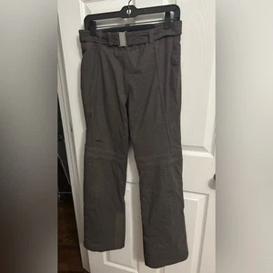 KJUS | Women's Naira Belted Wool Blend Straight Leg Snowpants Ski Brown Sz 36/S - Picture 1 of 10