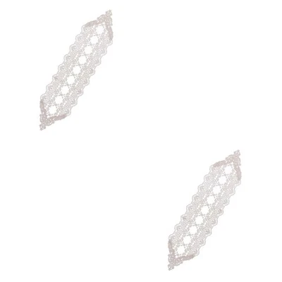  2 Pieces Spitzen Tischläufer Tischdecke Klein Party-Tischdekorationen - Bild 1 von 4