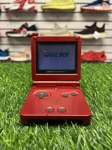 Red Nintendo GBA SP Handheld With Cable Tested & Works! - Picture 1 of 6