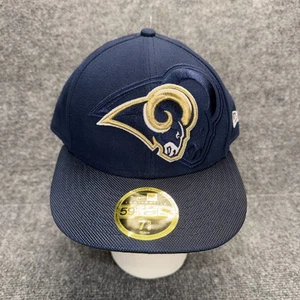 Los Angeles Rams New Era 59Fifty NFL On Field Fitted Cap Size 7 5/8" Navy Blue - Picture 1 of 8
