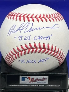MIKE DEVEREAUX ATLANTA BRAVES 95 WS CHAMPS / NLCS MVP BECKETT SIGNED OML BALL - Bild 1 von 2