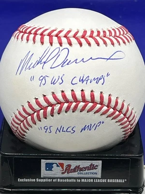 MIKE DEVEREAUX ATLANTA BRAVES 95 WS CHAMPS / NLCS MVP BECKETT BOLA OML firmada Foto 1 de 2