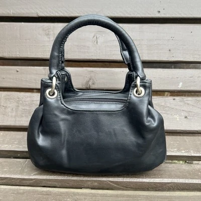 Vintage Next Y2K 00s 90s Black Faux Leather Cute Mini Handbag Bag - Image 1 of 4