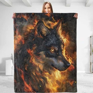 for Wolf Throw Blanket - Plush Soft&Comfy Flannel Blanket - Lightweight Blank... - Picture 1 of 6