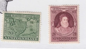 Terranova #223-4 20 centavos 24 centavos edición Humphry Gilbert en muy buen estado con bisagras - Imagen 1 de 3