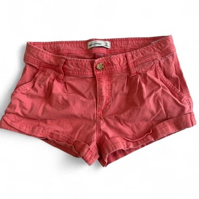 Abercrombie Kids Size 14 Girls Coral Shorts 98% Cotton Casual Summer - Image 1 of 4