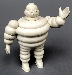 Figura publicitaria Michelin hombre Bibendum plástico antiguo blanco 10 cm France 1960 ¡RARO! - Imagen 1 de 2