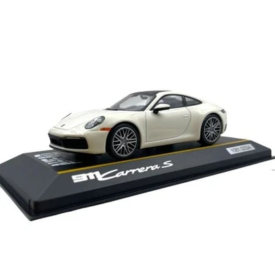 Modellino Auto Minichamps 1/43 Porsche 911 Carrera S 992 White/Black with sti... - Immagine 1 di 4