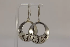 Vintage ACT Taxco Mexico TC-24 925 Sterling Silber Cut-Out Ohrhänger 18,1 - Bild 1 von 11