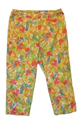Sigrid Olsen Pants Women 14W Multicolor Floral Stretch Zip Style MILU2795 M082 - Image 1 of 4