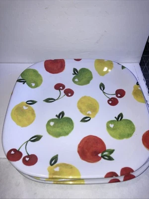 SET OF 3 Table Tops Gallery in Square Melamine Plates Colorful Fruits 11 1/2” - Image 1 of 3