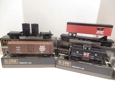 VINTAGE K-LINE TRAINS - 611-1791A NEW HAVEN FOUR PACK- NEW- S34 - Image 1 of 4