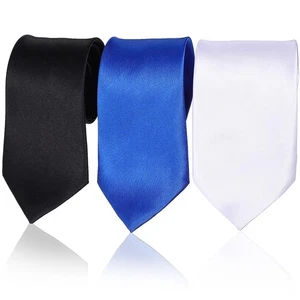 Corbata de color liso 3 piezas corbatas formales de negocios para hombre accesorios de traje - Imagen 1 de 11