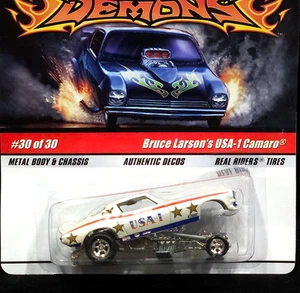 Hot Wheels Bruce Larson's USA-1 Chevy Camaro Drag Strip Demons Car w/RRs - Picture 1 of 3