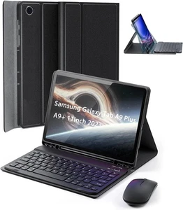 Custodia Tastiera per Samsung Galaxy Tab A9 plus / A9+ 11 Pollici 2023 - Mouse e Detac - Foto 1 di 7