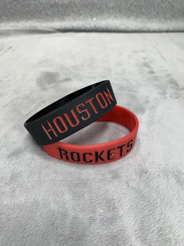 Lot of 2 Houston Rockets Rubber Wristbands Cover