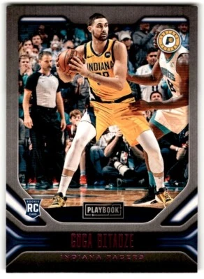 2019-20 Panini Chronicles Playbook Pink Goga Bitadze Rookie #194 Indiana Pacers - Image 1 of 2