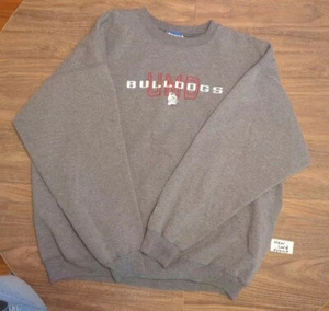 University Of Minnesota Duluth Bulldogs Champion Embroidered XL Gray Sweatshirt - Picture 1 of 6
