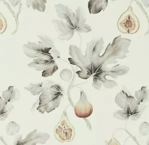 SANDERSON CURTAIN FABRIC DESIGN "Fig Harvest" 1.3 METRES SEPIA/GREY LINEN BLEND - Picture 1 of 6