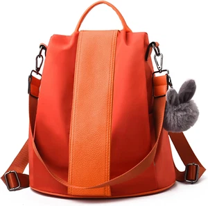 Zaino Da Donna Antifurto Borse Nylon Impermeabile Daypack Spalla per Viaggio Lav - Foto 1 di 12
