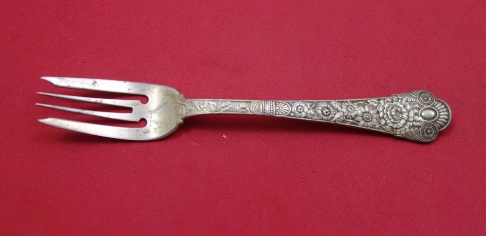 Cluny by Gorham Sterling Silver Pastry Fork 4-Tine 5 7/8" Heirloom Multi-Motif - Image 1 of 1