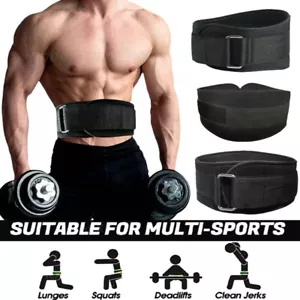 Weight Lifting Belt Back Support Belt Exercise Lumbar Waist Brace Pain Relief US - Picture 1 of 18