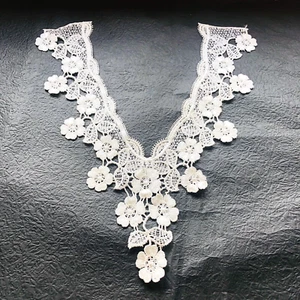 Applique Collar Lace Trim Off White Dress Decoration Sewing Ribbon DIY Craft Sew - Picture 1 of 4