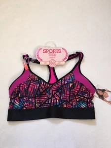 Nuevo con etiquetas So Yoga Sports Push-up RacerBack T-back Fucsia Gris Marino Sujetador L - Imagen 1 de 4