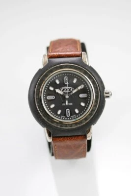 Reloj Fossil FSL Hombre Acero Inoxidable Plata Negro Goma Cuero Marrón 100m Cuarzo Foto 1 de 4