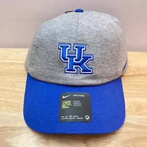 *NWT* KENTUCKY WILDCATS Nike Heritage86 Gray/Blue NCAA Adjustable Strapback Hat - Picture 1 of 6
