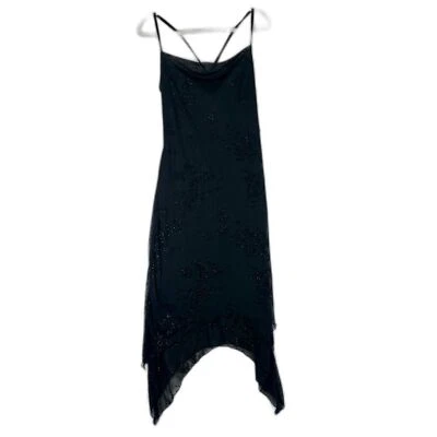 Vestido midi Jonathan Martin vintage Whimsigoth Fairy talla mediana negro elástico Foto 1 de 4