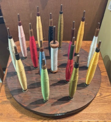 Fly Furniture Spool Fly Tying Thread Vintage Orvis Display - Image 1 of 4