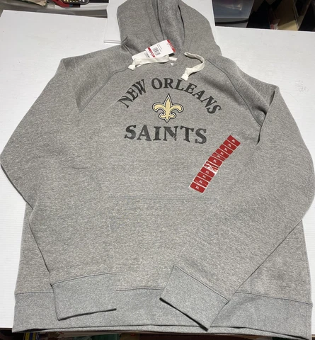 NWT New Orleans Saints Men's Size XL / NFL Team Apparel /Gray Hoodie Sweatshirt Cover